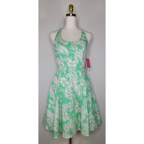 Lilly Pulitzer Dresses & Skirts - Lilly Pulitzer Fluorescent Sea Life Fit & Flare Dress Size 2 NWT Mint Green
